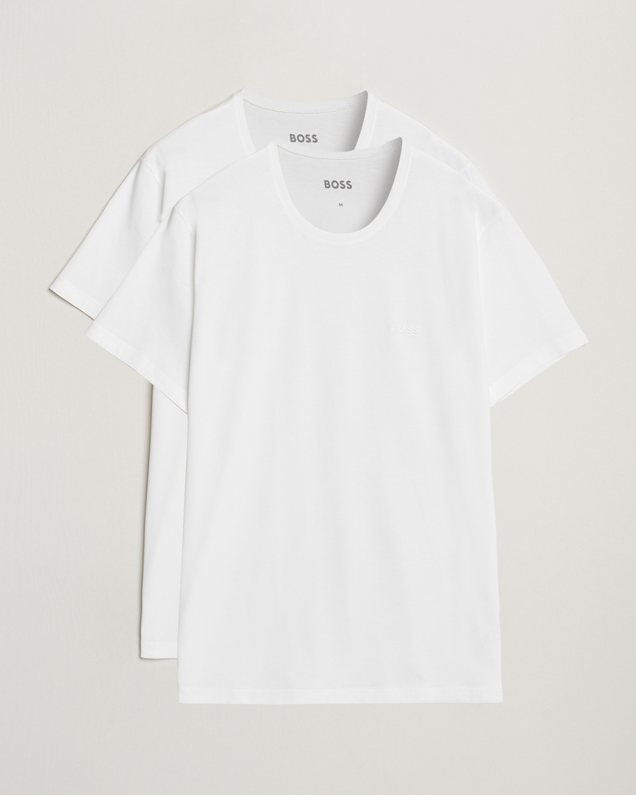 Homme | T-shirts | BOSS BLACK | 2-Pack Relaxed Fit Crew Neck T-Shirt White