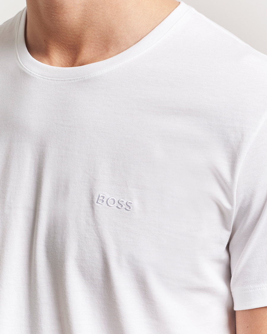 Homme | T-shirts | BOSS BLACK | 2-Pack Relaxed Fit Crew Neck T-Shirt White