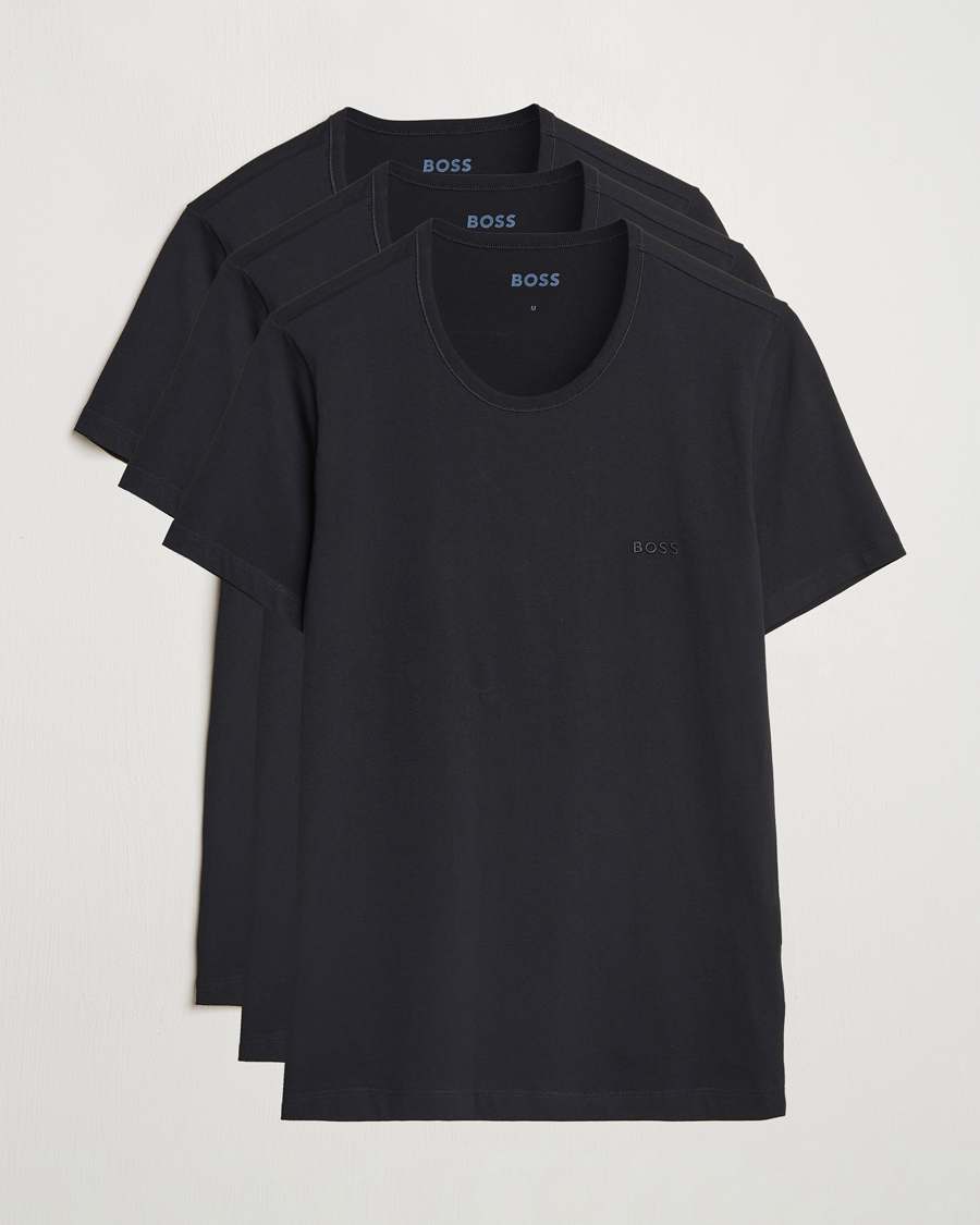 Homme | T-shirts | BOSS BLACK | 3-Pack Crew Neck T-Shirt Black