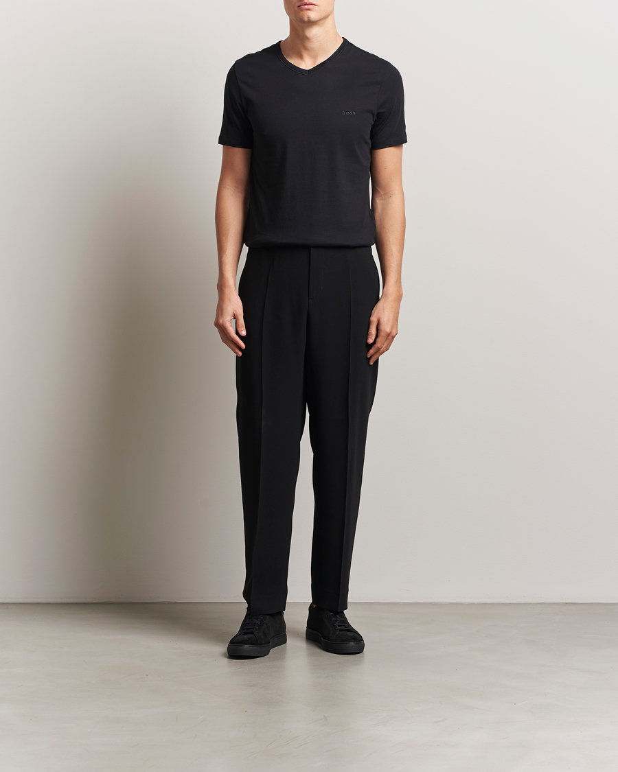 Homme | T-shirts | BOSS BLACK | 3-Pack V-Neck T-Shirt Black
