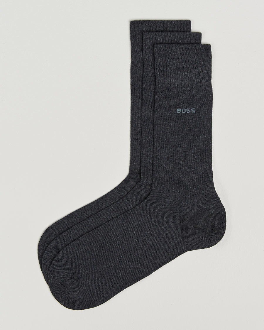 Homme | Sous-Vêtements Et Chaussettes | BOSS BLACK | 3-Pack RS Uni Socks Charcoal