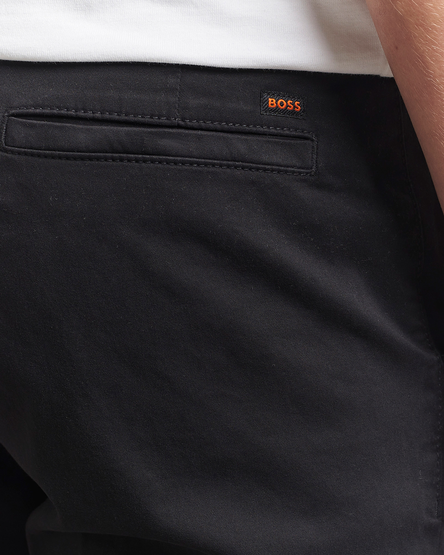 Homme | Pantalons | BOSS ORANGE | Tapered Fit Cotton Chinos Black