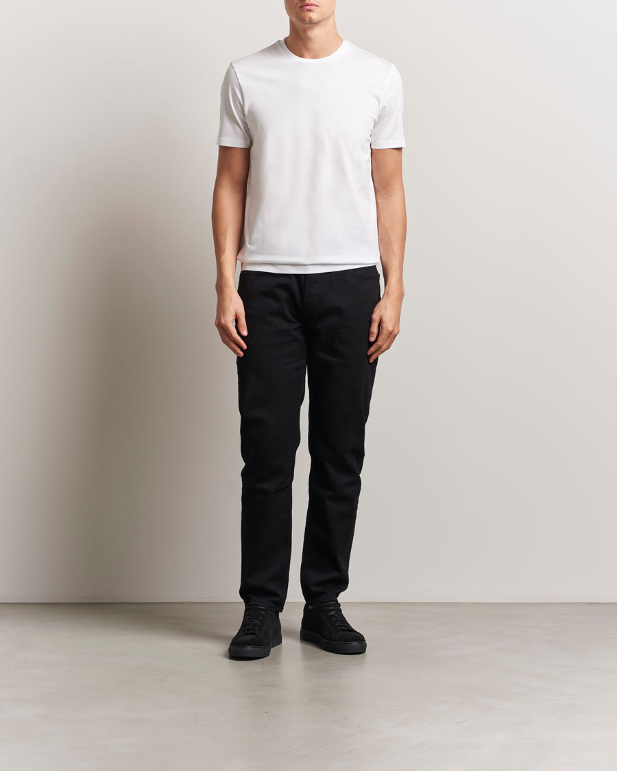 Homme | T-shirts | BOSS BLACK | Tessler Mercerized Crew Neck T-Shirt White