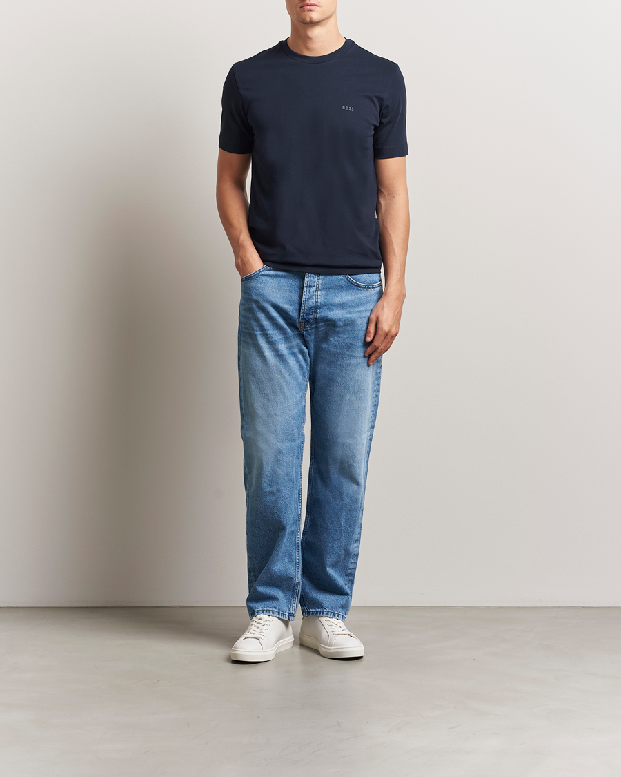 Homme | T-shirts | BOSS BLACK | Thompson Crew Neck T-Shirt Dark Blue