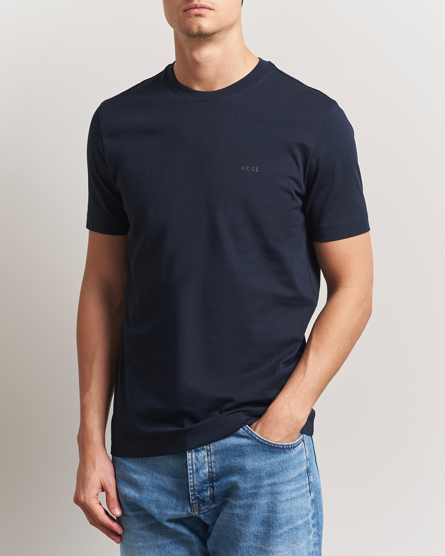 Homme | T-shirts | BOSS BLACK | Thompson Crew Neck T-Shirt Dark Blue