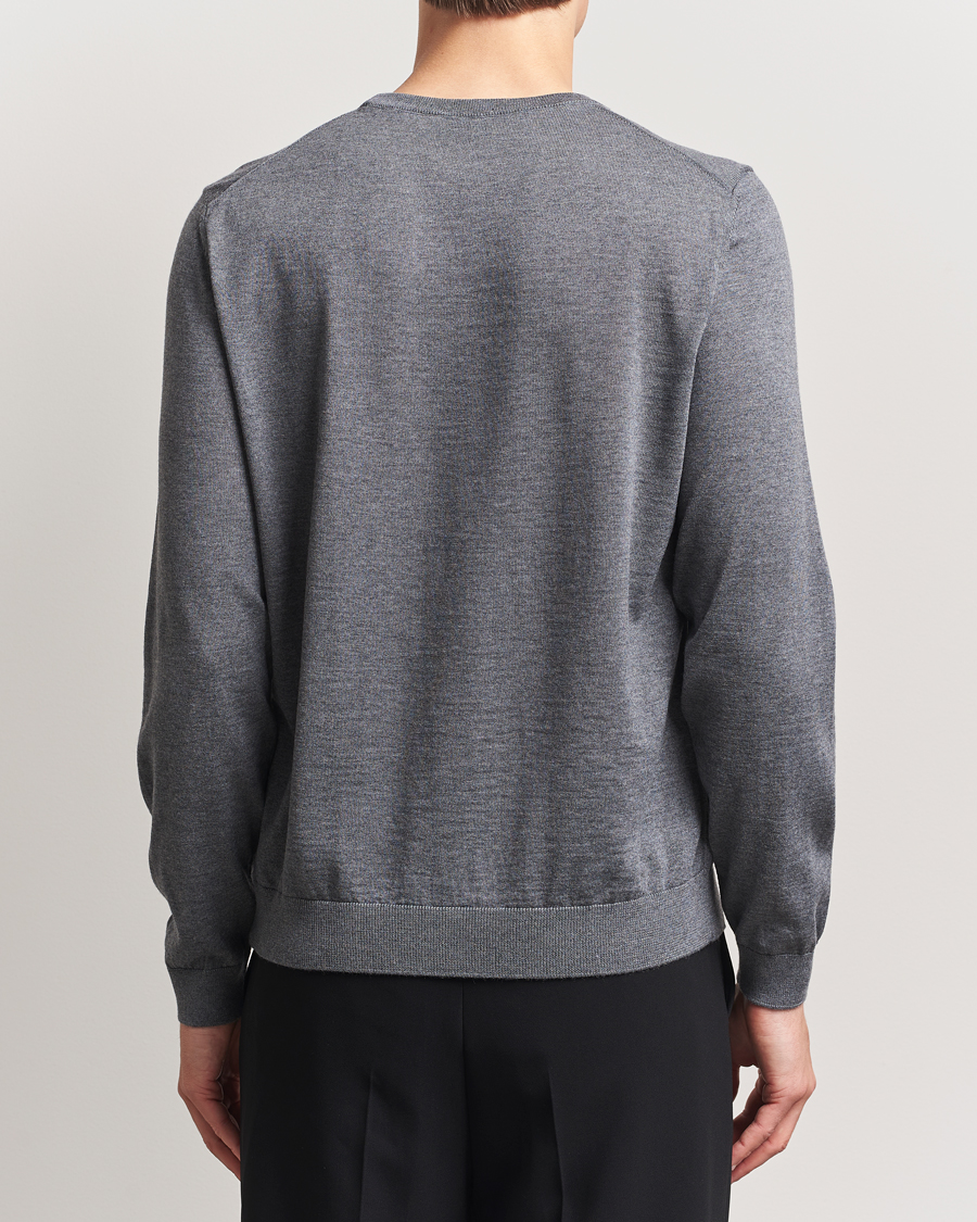 Homme | Pulls Et Tricots | BOSS BLACK | Leno Wool Crew Neck Pullover Medium Grey