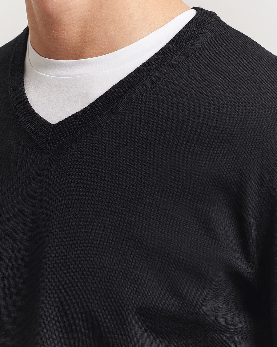 Homme | Pulls Et Tricots | BOSS BLACK | Melba Wool V-Neck Pullover Black