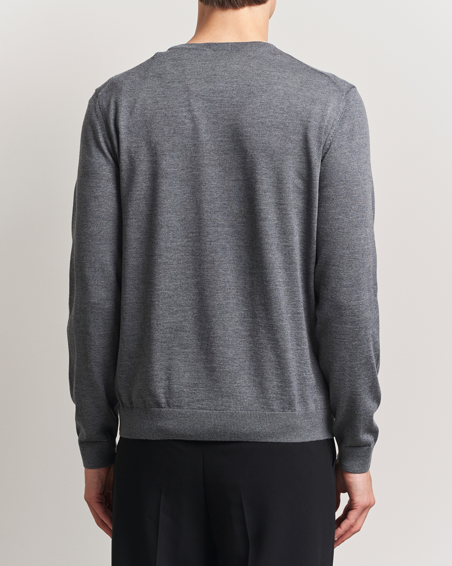 Homme | Pulls Et Tricots | BOSS BLACK | Melba Wool V-Neck Pullover Medium Grey