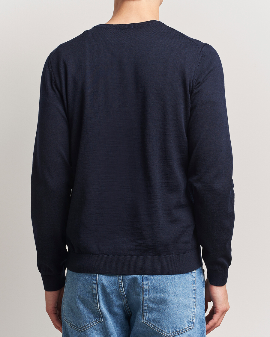 Homme | Pulls Et Tricots | BOSS BLACK | Melba Wool V-Neck Pullover Dark Blue