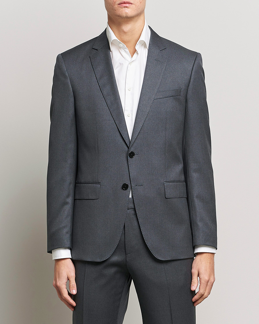 Homme |  | BOSS BLACK | Huge Wool Suit Dark Grey