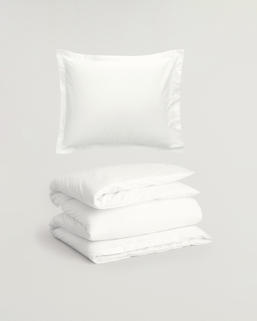 Homme | Pour La Maison | GANT | Sateen Duvet & Pillowcase Set White