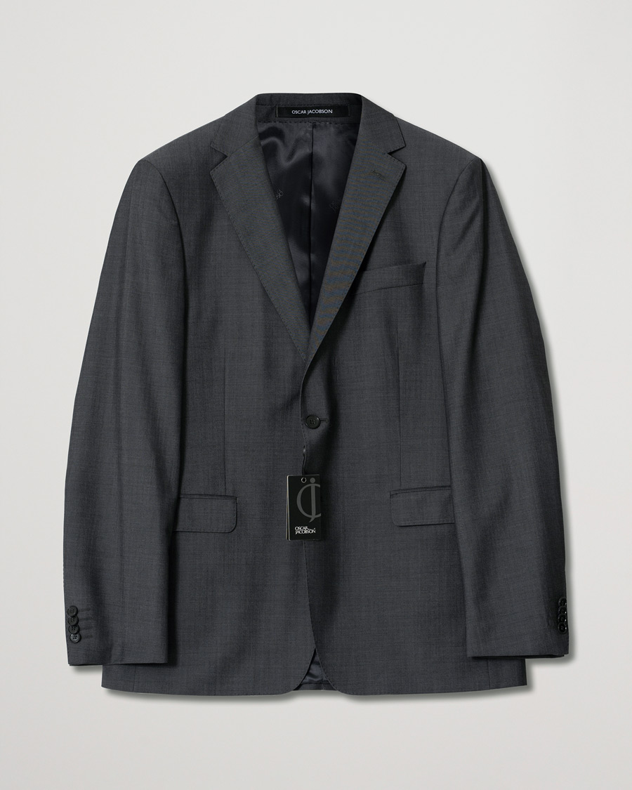 Homme | Pre-owned Blazers | Pre-owned | Oscar Jacobson Fuego Blazer Wool Dark Grey