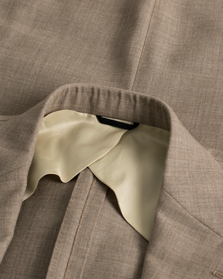 Homme | Berg&Berg Dan Wool Suit Taupe Melange 50 | Pre-owned | Berg&Berg Dan Wool Suit Taupe Melange 50