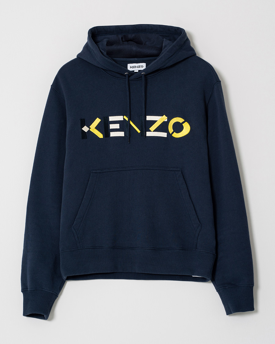 Homme | Pulls Et Tricots | Pre-owned | KENZO Multi Logo Hoodie Navy XS