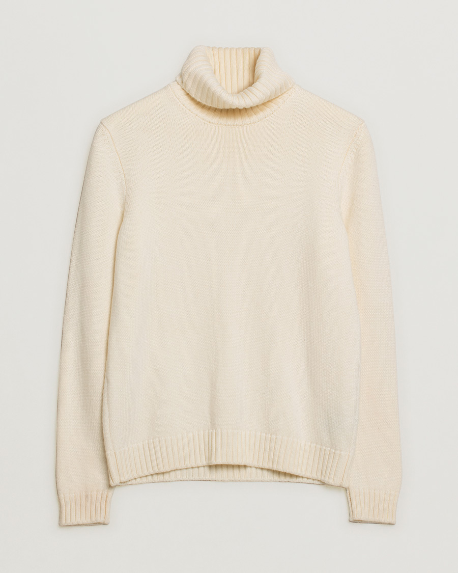 Homme | Zanone Virgin Merino Wool Rollneck Latte | Pre-owned | Zanone Virgin Merino Wool Rollneck Latte