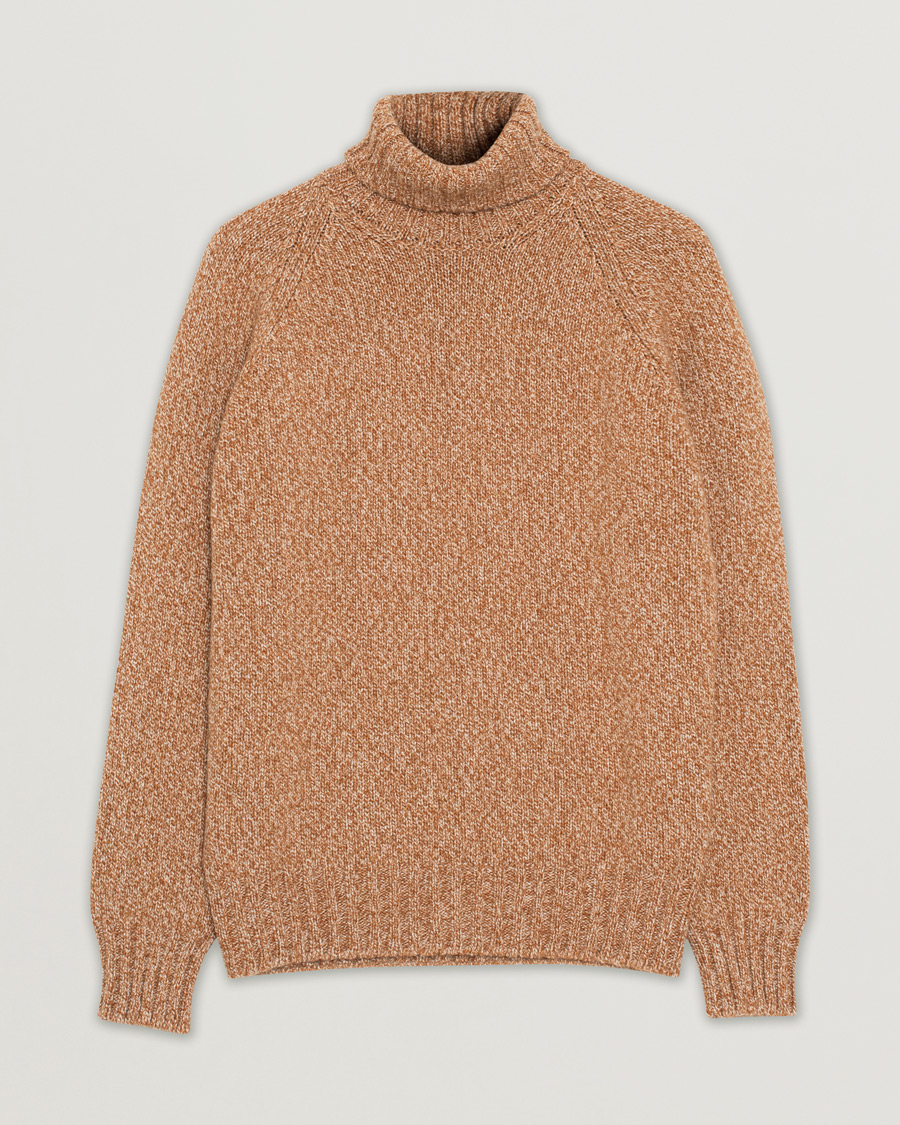 Homme | Pulls Et Tricots | Pre-owned | Gran Sasso Multitone Cashmere Rollneck Rust 50