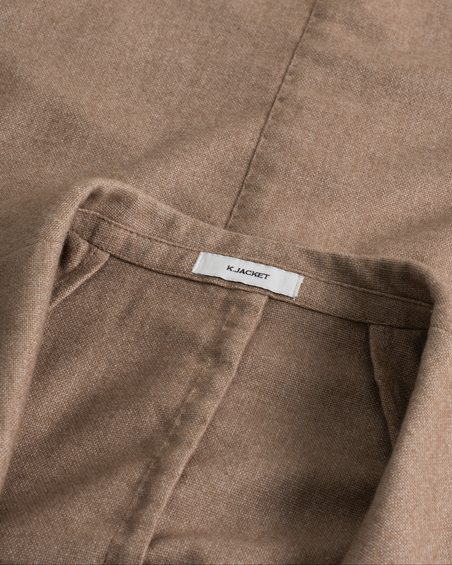 Homme | Blazers | Pre-owned | Boglioli K Jacket Cashmere Flannel Blazer Taupe 48