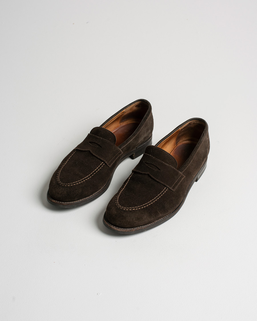 Homme | Morjas Penny Loafer Dark Brown Suede UK9 - EU43 | Pre-owned | Morjas Penny Loafer Dark Brown Suede UK9 - EU43