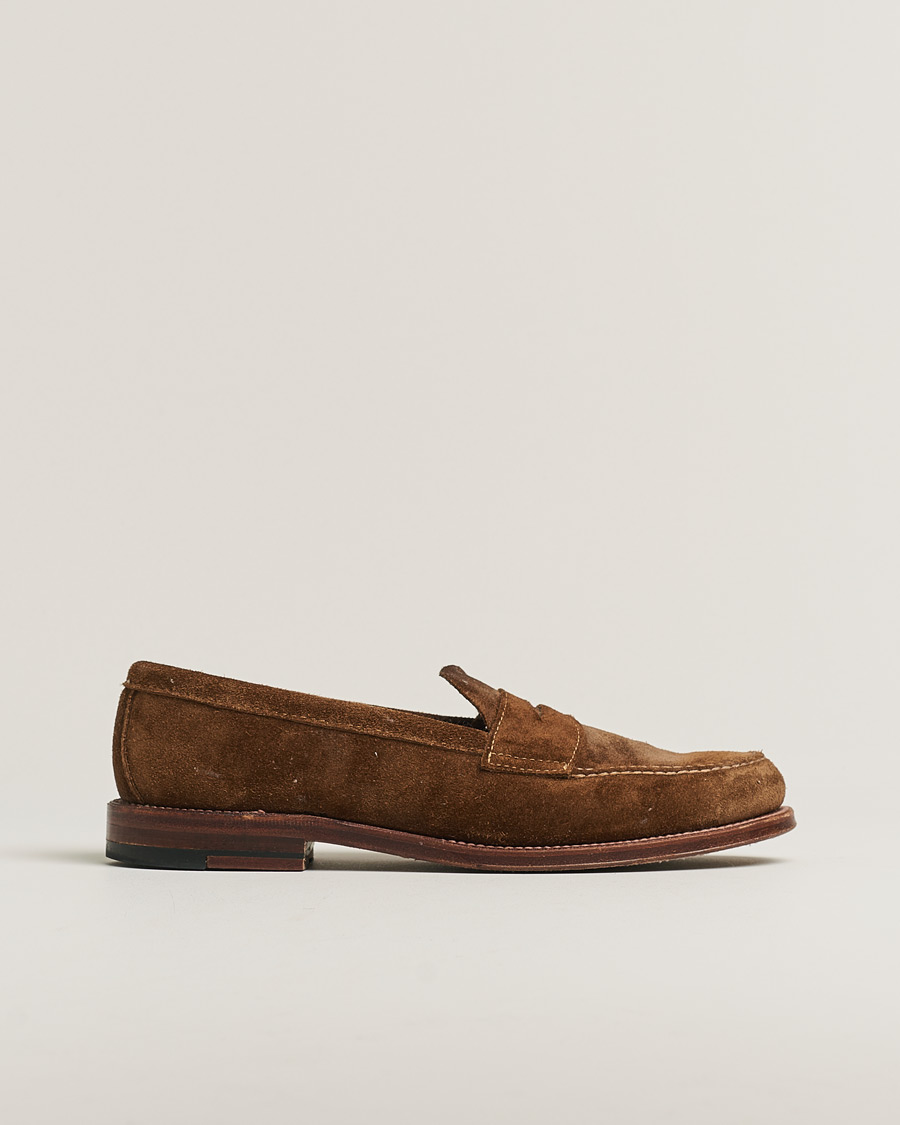 Homme | Alden 6243F Unlined Leisure Handsewn Penny Loafer Suede US8 - EU41,5 | Pre-owned | Alden 6243F Unlined Leisure Handsewn Penny Loafer Suede US8 - EU41,5