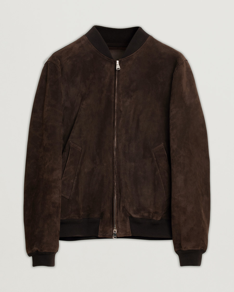 Homme | Manteaux Et Vestes | Pre-owned | Valstar Zip Suede Jacket Dark Brown
