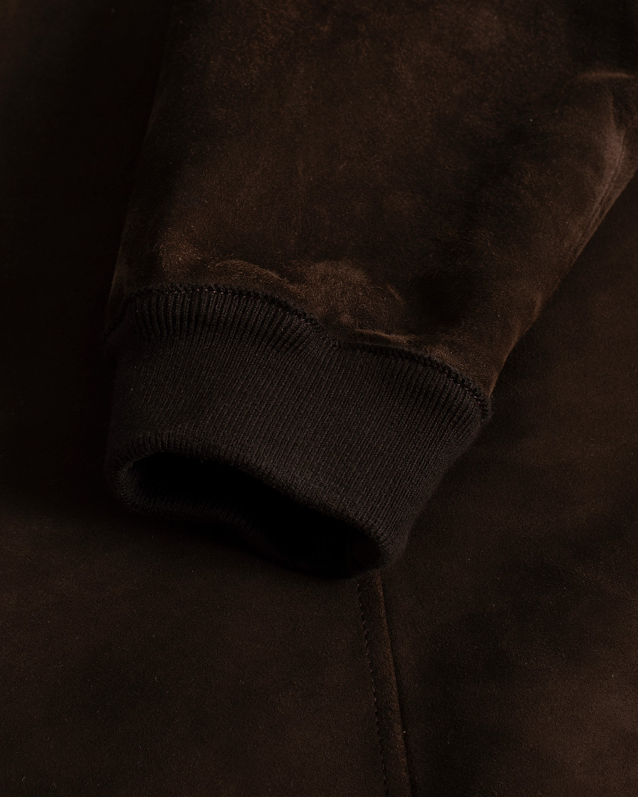 Homme | Manteaux Et Vestes | Pre-owned | Valstar Zip Suede Jacket Dark Brown