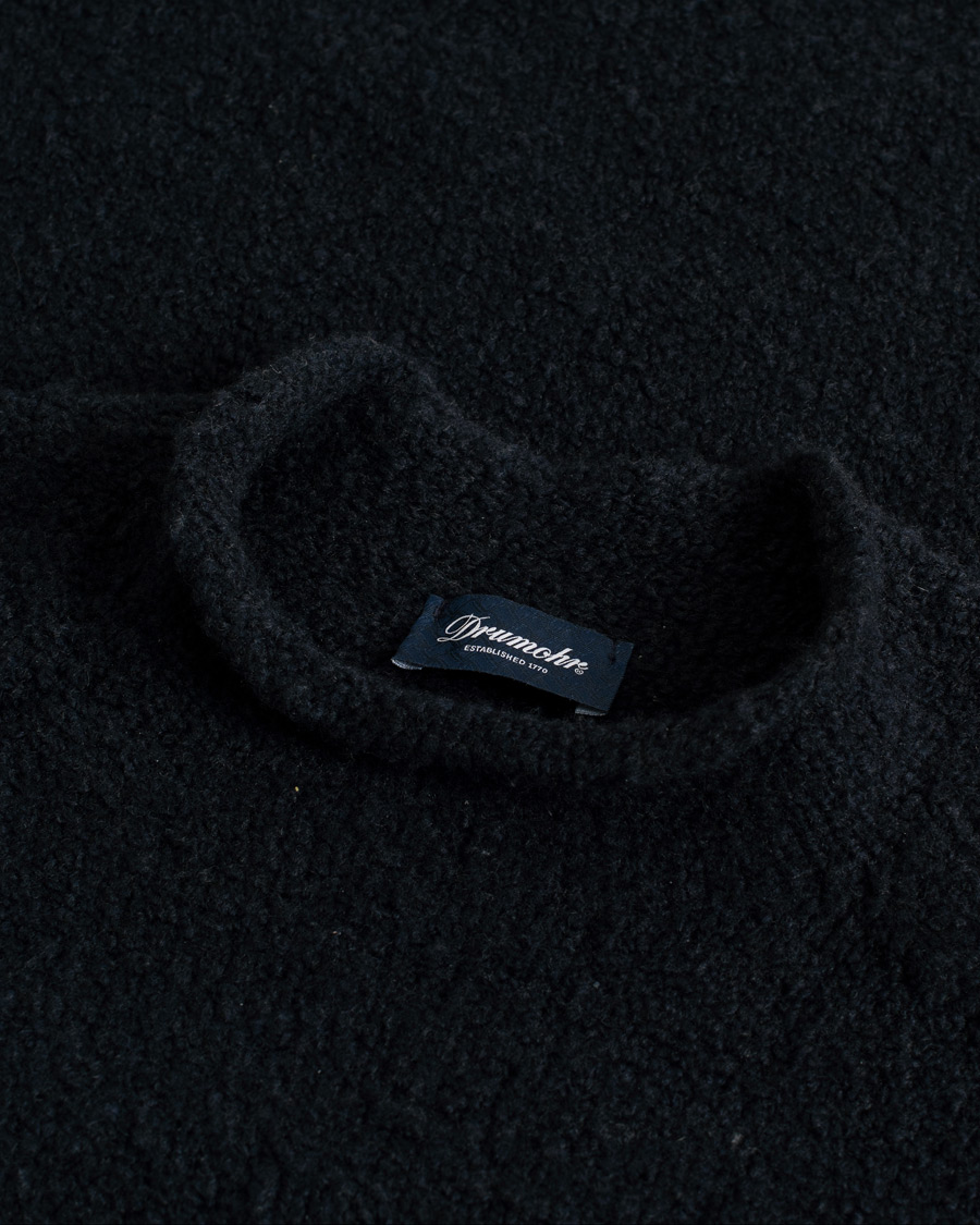 Homme | Pulls Et Tricots | Pre-owned | Drumohr Wool Boucle Mock Neck Navy 48