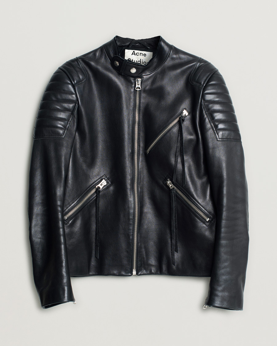 Homme | Manteaux Et Vestes | Pre-owned | Acne Studios Biker Leather Jacket Black 46