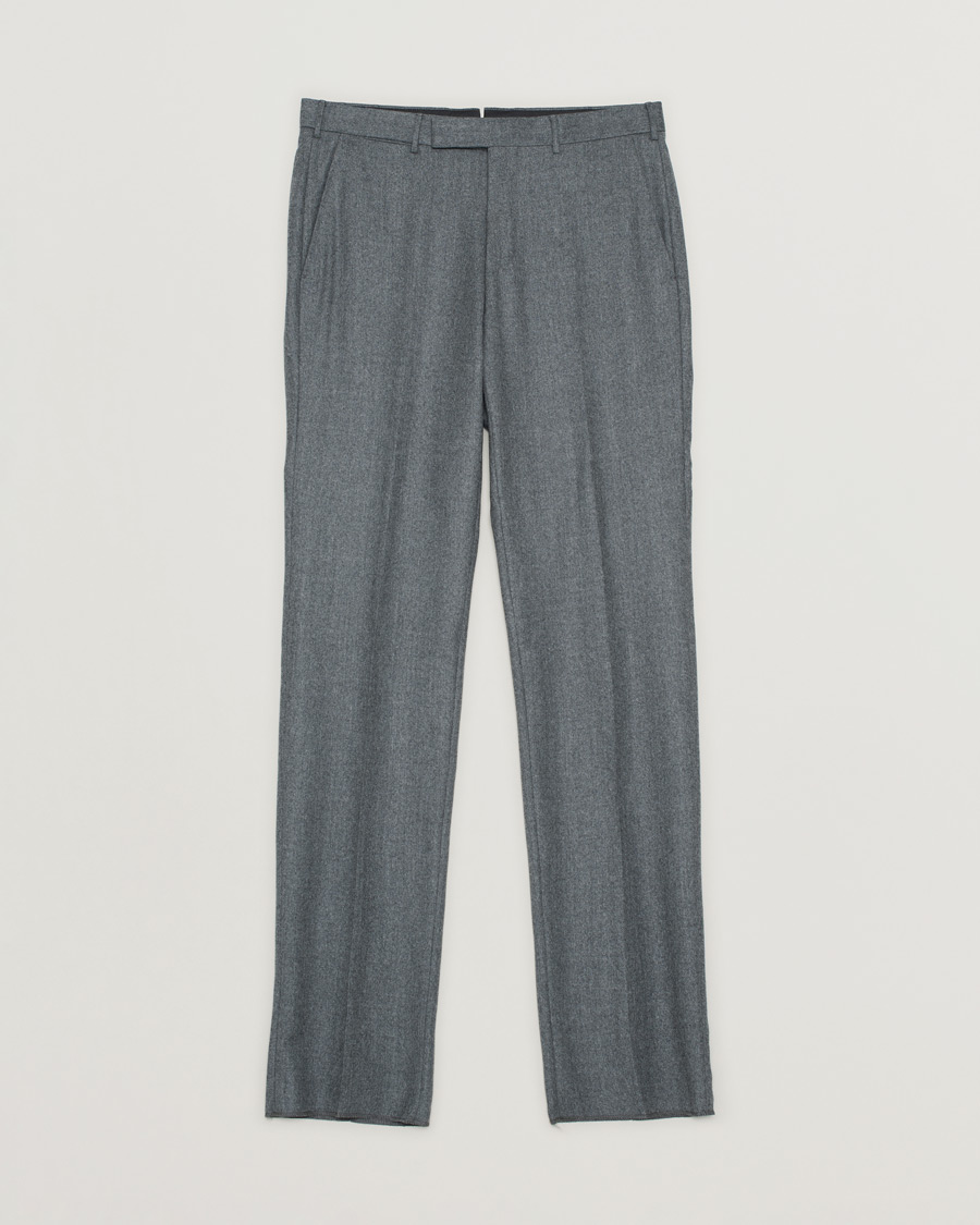 Homme | Pantalons | Pre-owned | Zegna Carded Flannel Trousers Grey Melange